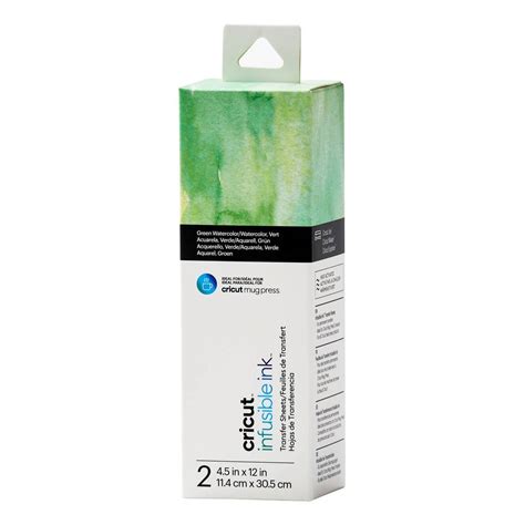 Cricut Infusible Ink Transfer Sheets 2-pack (Bright Green); Produces stunning, vibrant, professional, and permanent heat transfers; Requires compatible Infusible Ink blank (sold separately) and Cricut EasyPress™ 2 or heat press that reaches 400°F (205°C); Transferred inks never flake, peel, crack or wrinkle